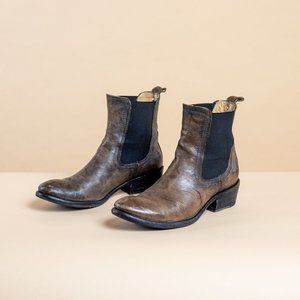 FRYE Carson Leather Chelsea Boots Charcoal 6.5